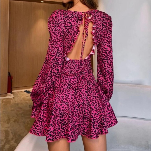 Dresses & Skirts - Fabulous Layered Ruffle Hem Leopard Dress